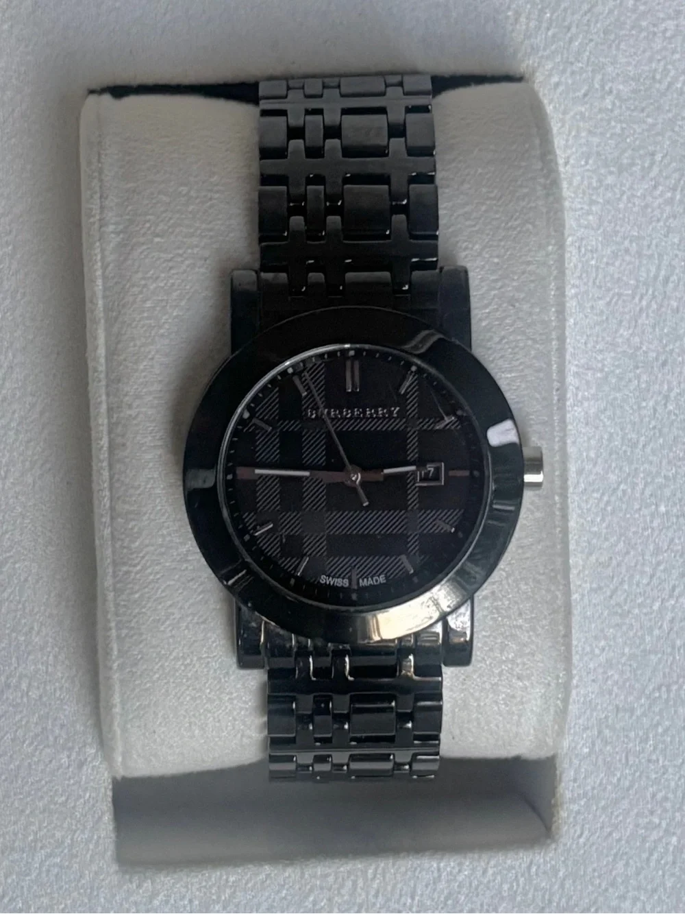 Burberry Check Ceramic Dial Bracelet Quartz Watch BU1871
